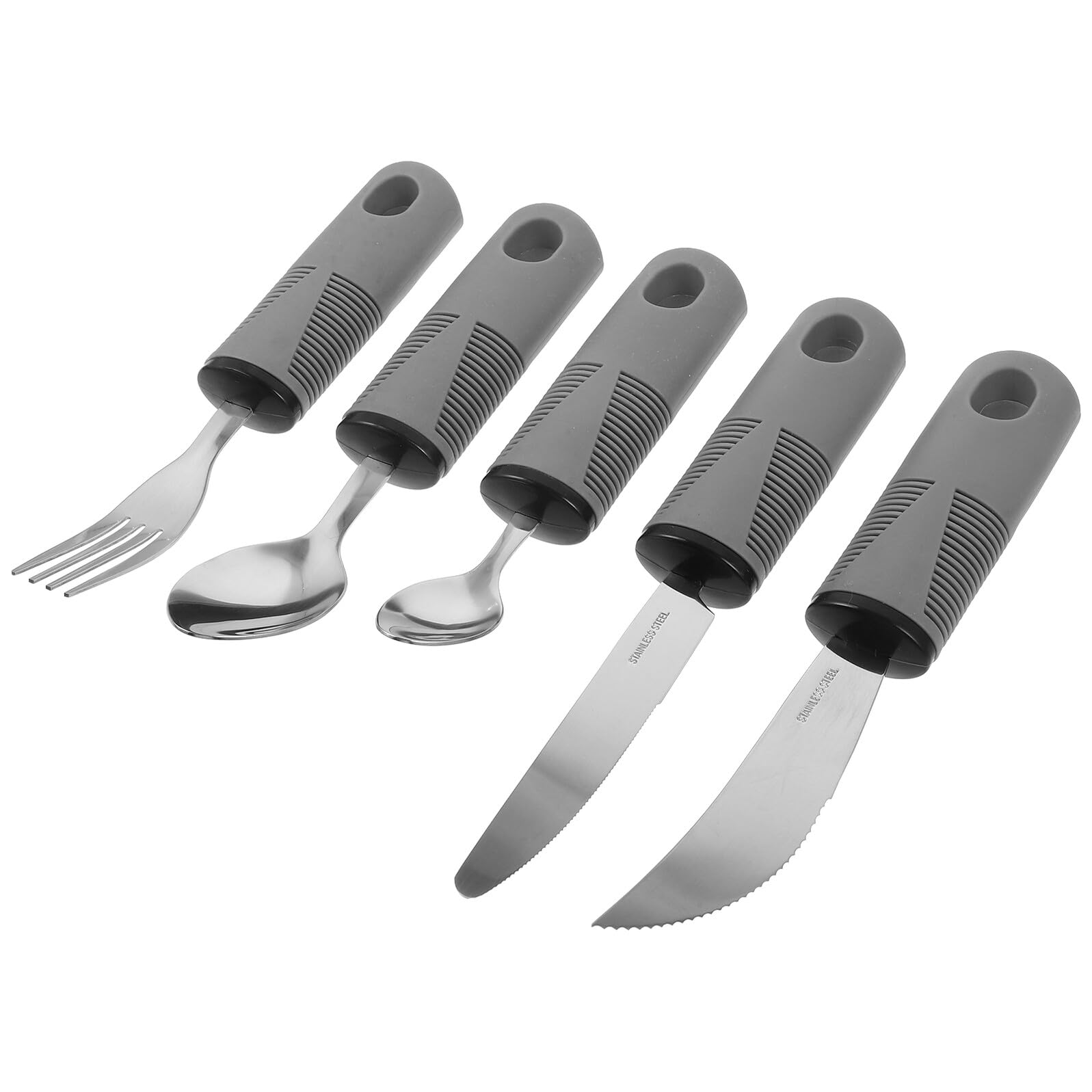 Vajilla Antivibración Para Personas Mayores Incluye Cuchara y Tenedor Adaptables Cubiertos Portátiles Para Uso Casa o Restaurante