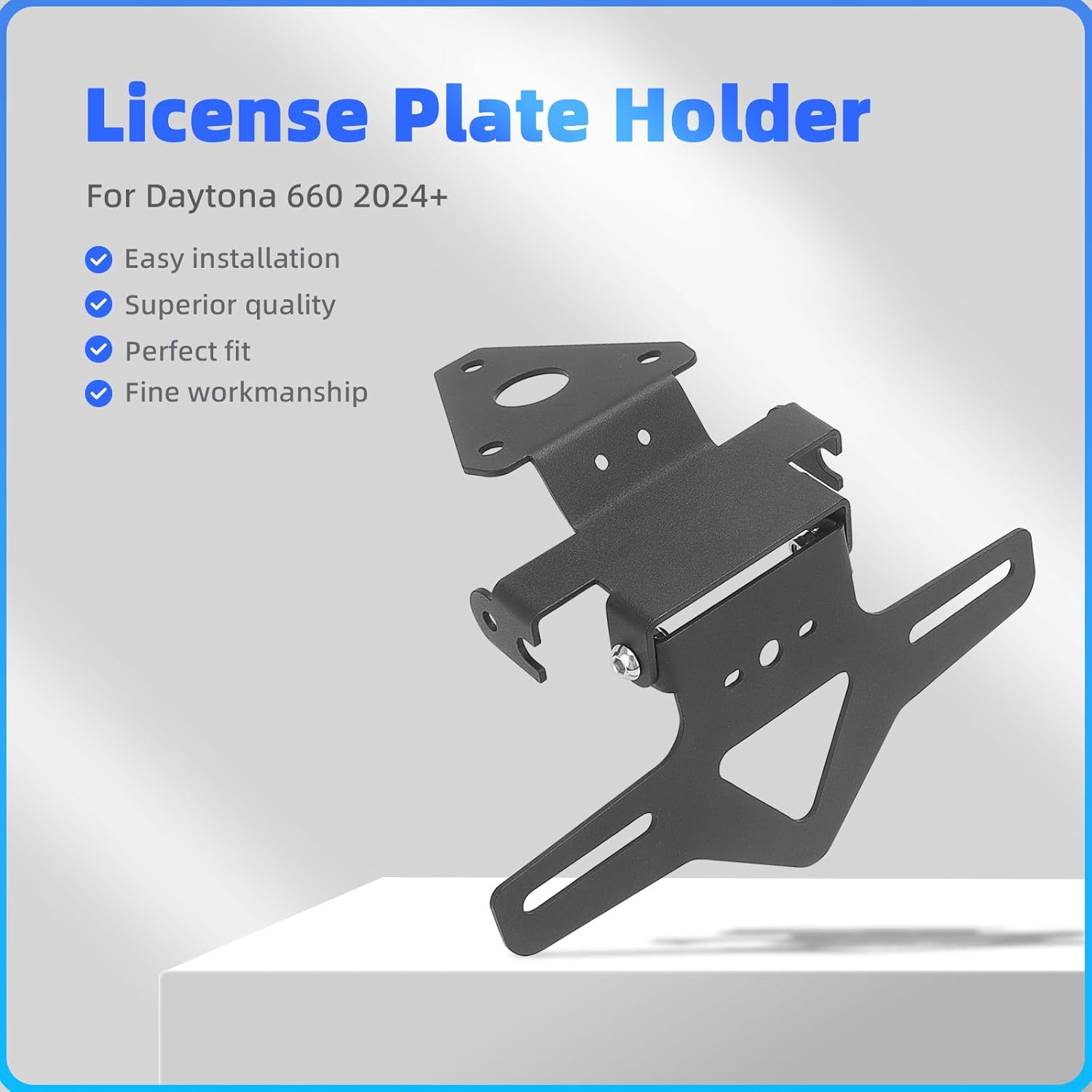For Daytona 660 Tail Tidy Fender Eliminator Kits License Plate Holder Adjustable Bracket Fits For Triump Daytona 660 2024+