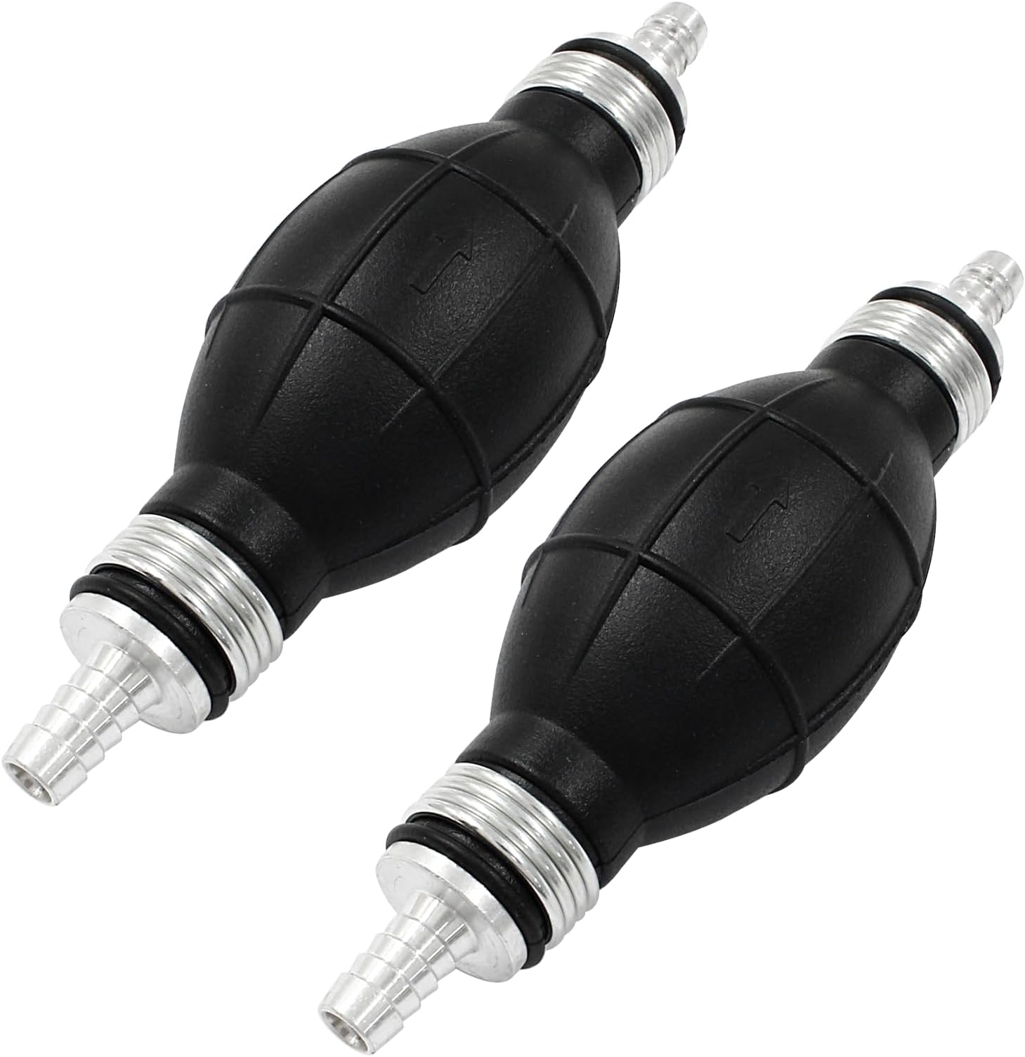 Unlorspy 2Pcs (8mm)/5/16" Bulb Type Rubber Black Fuel Line Hand Primer Pump for Car & Marine Boat Fuels Transfer Accessories