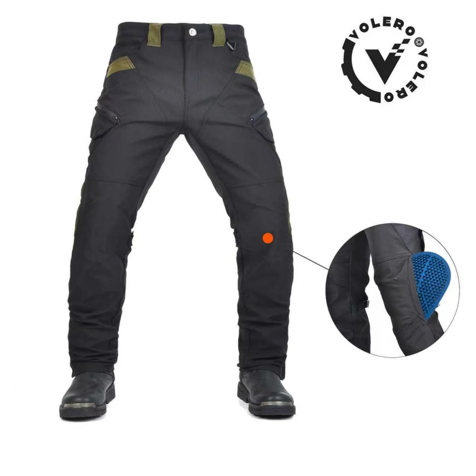 Motorradhose Herren mit CE Protektoren (Honeycomb) – Höhenverstellbar & Fixierbar, 97% Baumwoll-Stretch, Motorrad Textilhose 4-Saison Stadt, Leicht Wasserdicht & Reflektierend