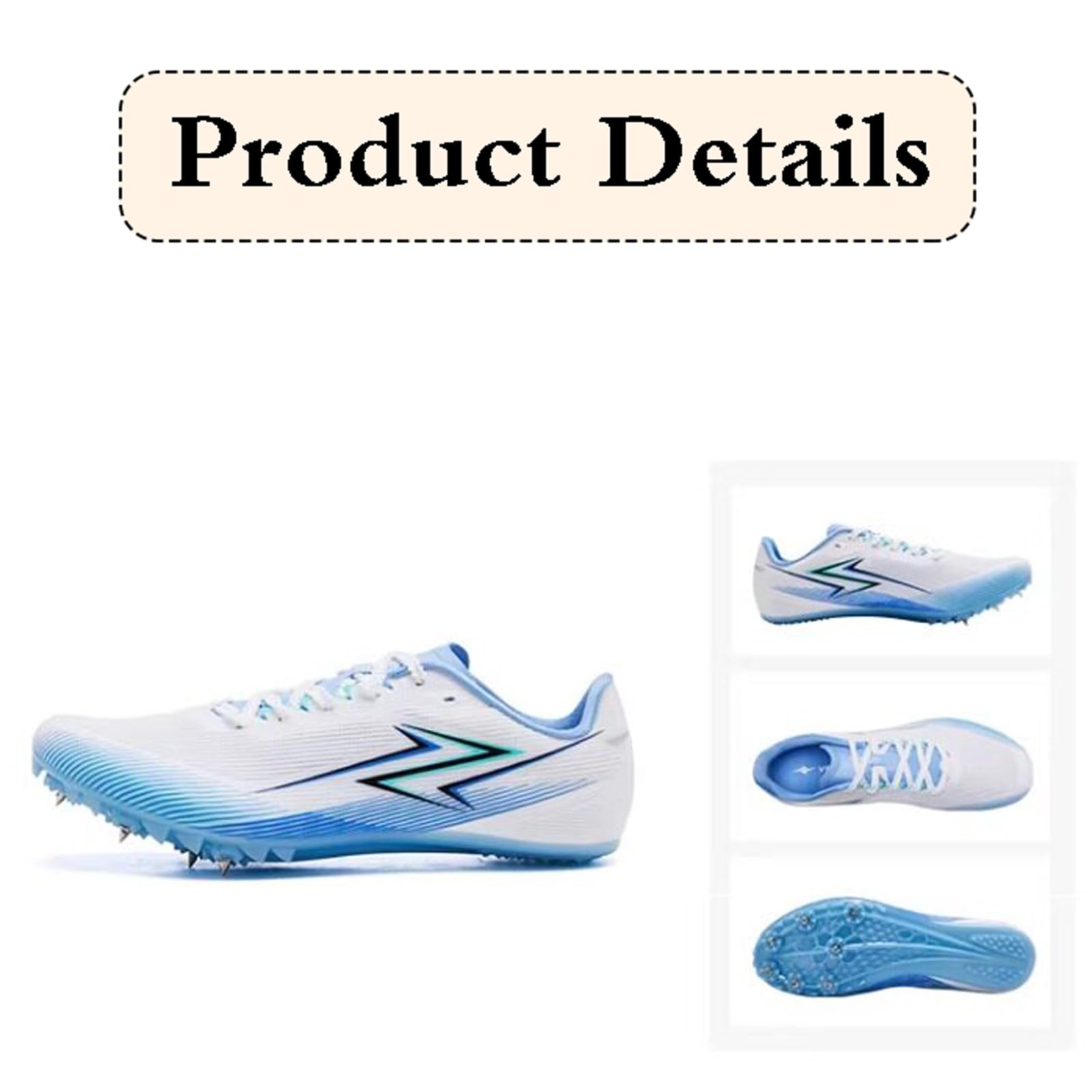 Zapatillas De Correr con Clavos,Atletismo Picos Zapatos,Zapatillas De Atletismo con Clavos Sprintes,Zapatillas Profesionales con Clavos para JóVenes,Ligeras,para Pista Y Campo