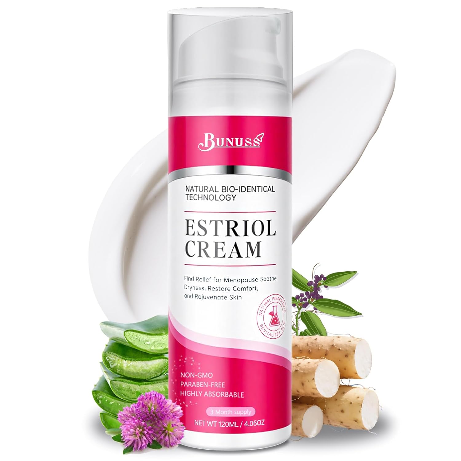 Estriol Face Cream for Women: Natural Bioidentical Moisturizer Cream with Wild Yam for Hormone Balance, Hydrates, Firms & Revitalizes Skin, 4.06 fl. Oz(3 Month Supply) Estriol Face Cream for Women: Natural Bioidentical Moisturizer Cream with Wild Yam for Hormone Balance, Hydrates, Firms & Revitalizes Skin, 4.06 fl. Oz(3 Month Supply)