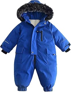 Leeonway Bebé Invierno Traje De Nieve,Traje de Nieve Bebé Niño con Capucha,Bebé Niñas Trajes de Nieve,Cálido y cómodo,Puños elásticos,para Uso Diario y Actividades al Aire Libre
