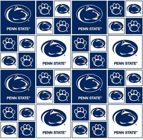 SYKEL ENTERPRISES Cotton Penn State University Nittany Lions College Team Fabric Print - sps020s