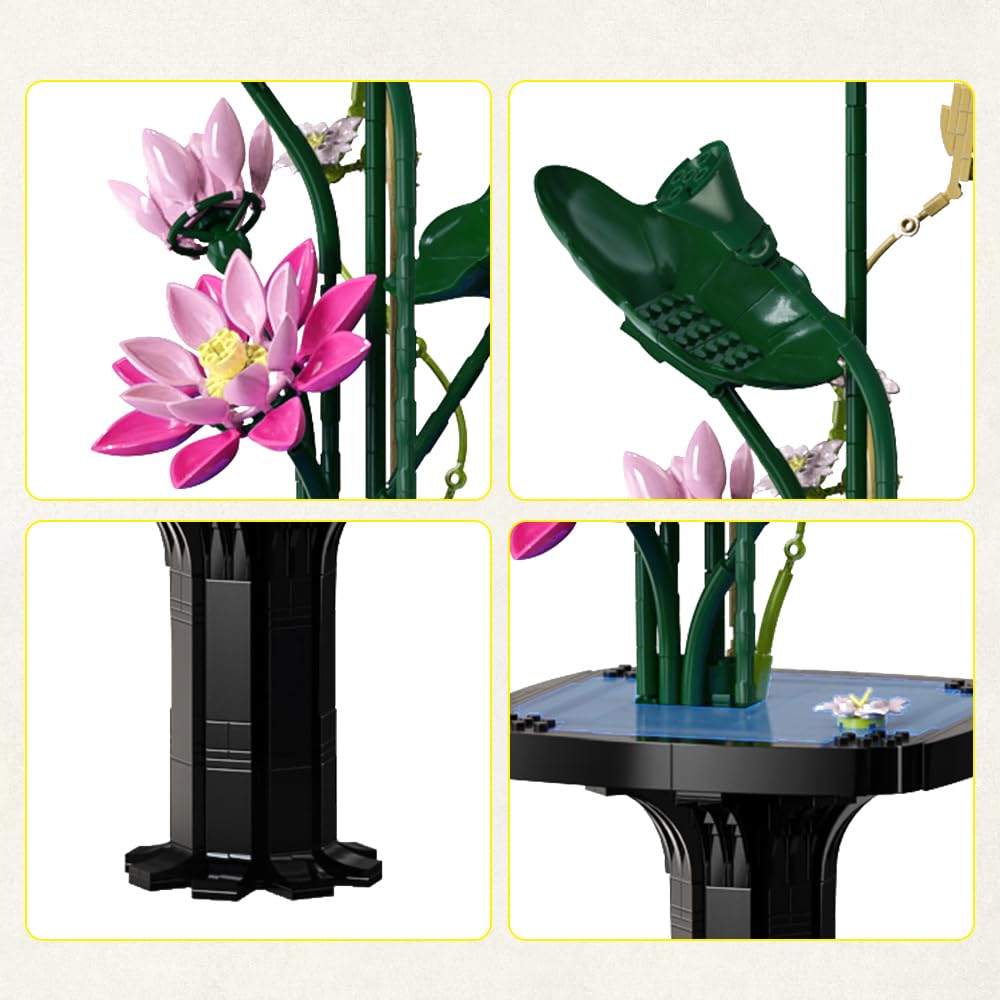 CaDA C59024W Botanicals Flower Bouquet,Summer Bauspielzeugset für Erwachsene,751Teile Bausteine Blumenstrauß Klemmbausteine, Bonsai Botanical Kollektion Bauklötz Pflanzen Home Deko, Geschenk für 14+