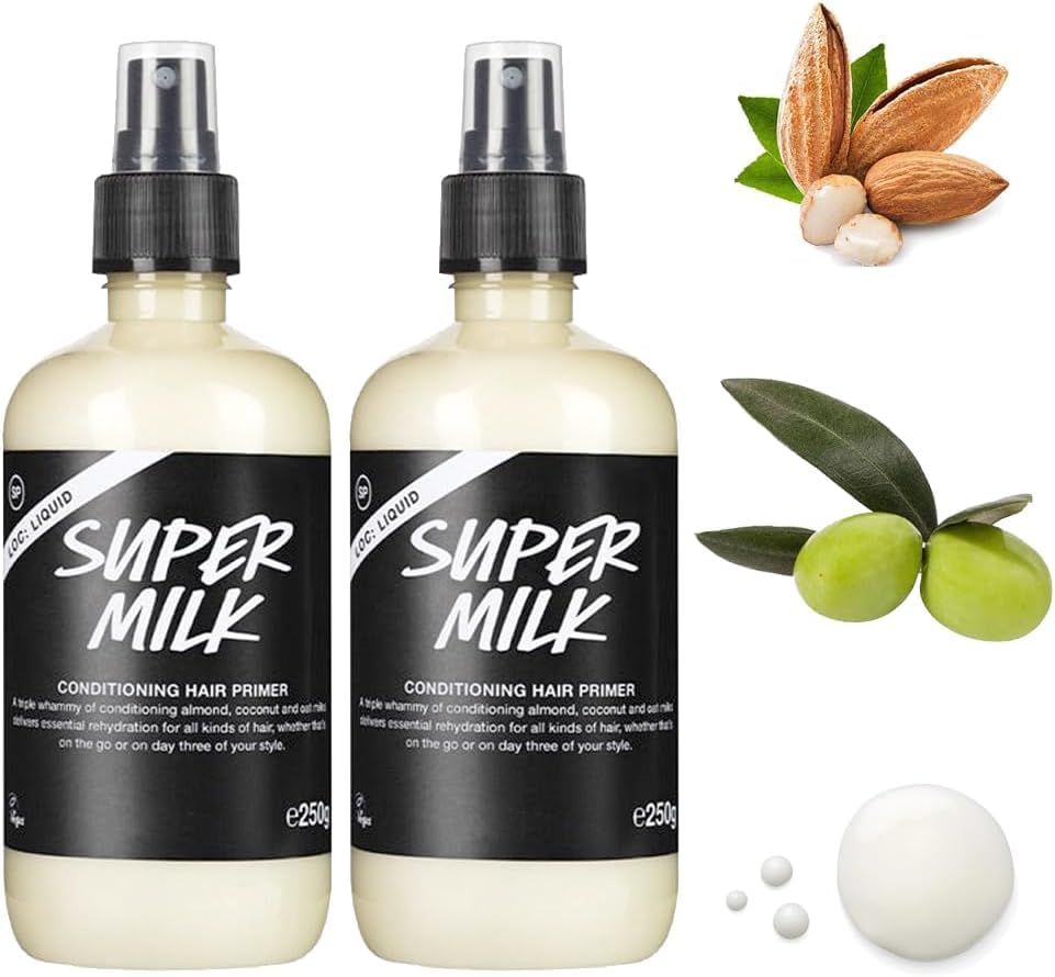Super Milk Conditioning Hair Primer 100g/250g Supermilk Hair Primer Conditioner Super-Milk Super Milk Hair Conditioner Spray Smooth Hair Care for curly hair straight hair (250gx2)
