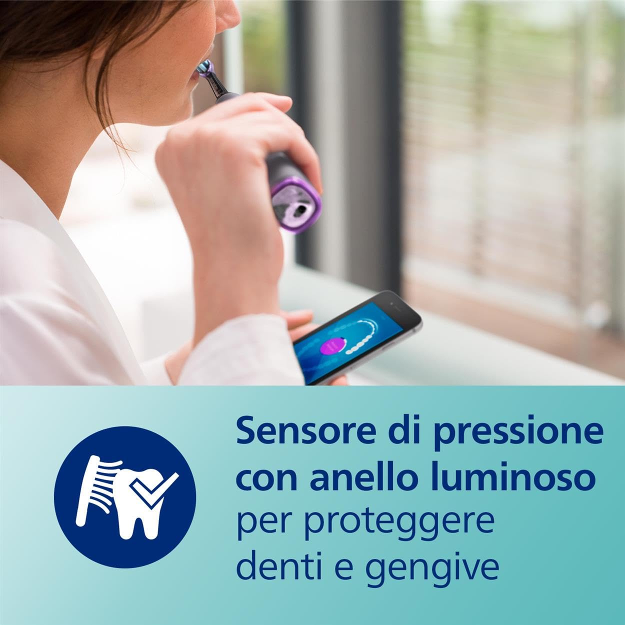 Philips Sonicare DiamondClean Smart 9400 spazzolino elettrico, spazzolino sonico con app, sensore di pressione, rilevamento della testina, grigio, modello HX9917/90