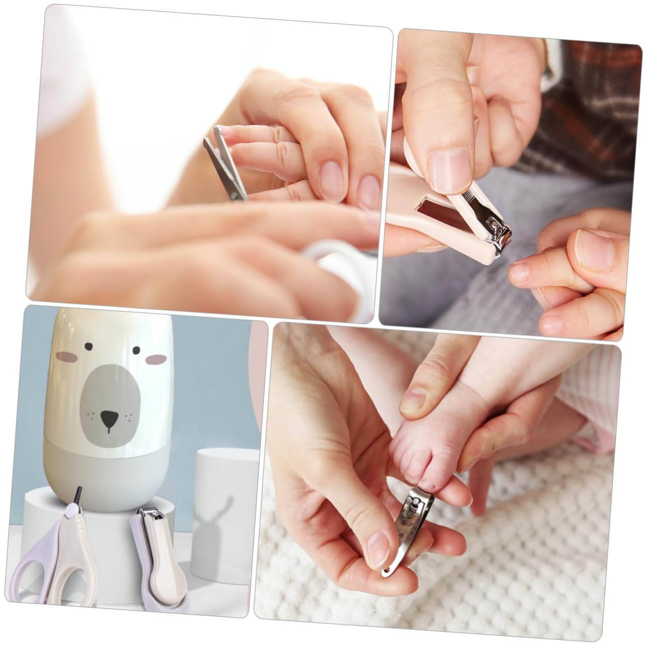 Abaodam 2sets La Unghiper Kit Inossidabile Con Tagliaunghie Pinzette Per Unghie Manicure e Pedicure Sicuri Per Confezione e Resistente