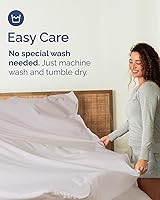 Vista 405 de Sábana encimera de bolsillo profundo, más suave que el algodón egipcio, 1 sábana encimera para colchón tamaño Queen