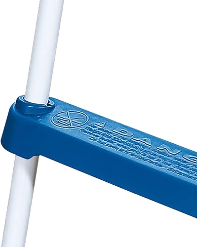 Miniatura 2 de Funsicle Escalera para piscina SureStep 3 de acero ligero para exteriores, sobre el suelo, 42 pulgadas, azulblanco
