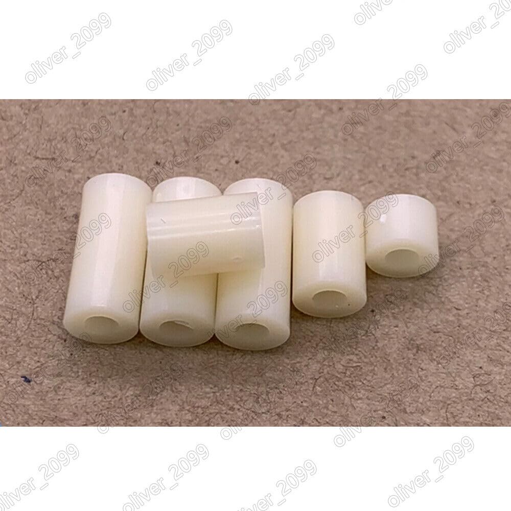 200 Stück, M3 M4, weiß, ABS-Nylon, rund, ohne Gewinde, Abstandshalter, Abstandshalter(20mm,M4)
