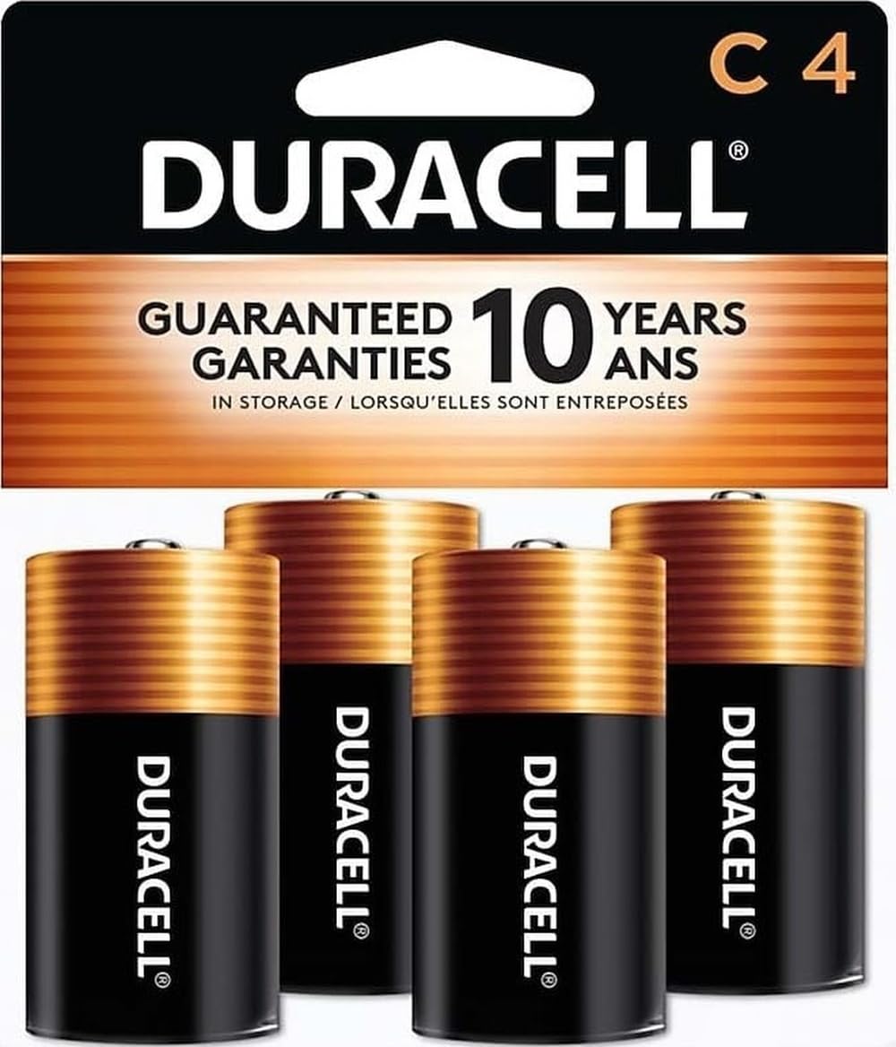 4-Pack Alkaline C Batteries