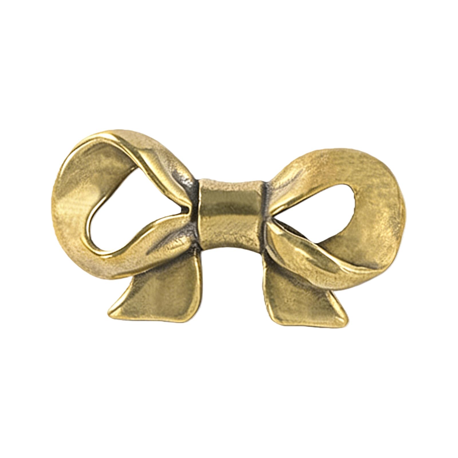 Osniyaw Aged Colour Brass Cabinet Knob, Wardrobe Handles, Unique Bow Shape Drawer Furniture, Decorative Hardware Furniture Handles And Modern Dresser