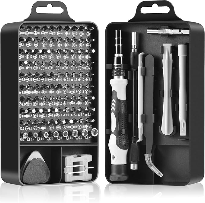 Conjunto de Chaves de Fenda de Precisão 115 em1 Com Kit Reparo para Computador Tablet, Câmera, Video Games, Ferramenta, Celular, Laptop, PC Profissional de Precisão Premium