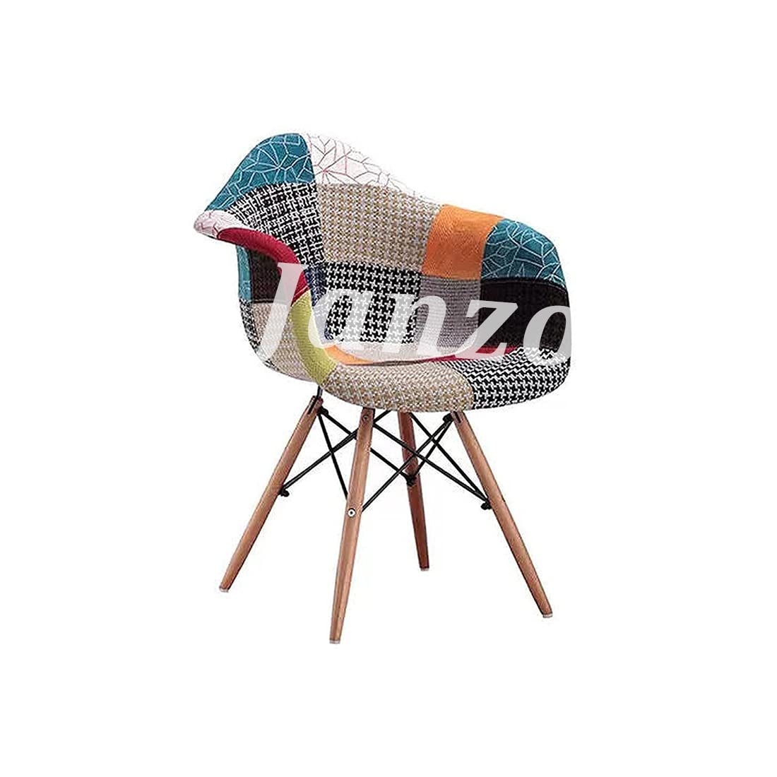 Janzo Furnitures Multicolor Patchwork tub Chair Amazon.in Home & Kitchen