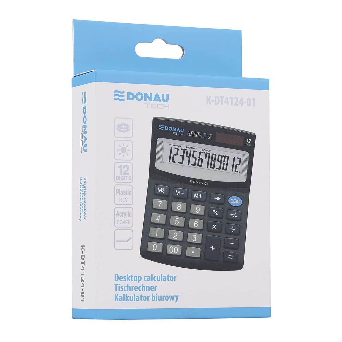 LEEOOL Zakelijke Rekenmachine 12-cijferige Weergave Groot Scherm Dual Power Supply Calculator Student Accounting Desktop Calculator Qujunji
