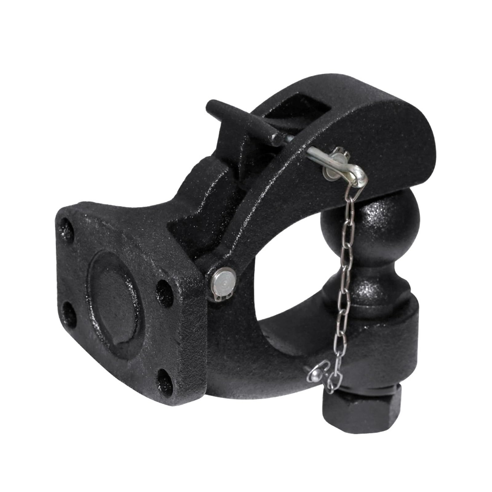 Zaczep przyczepy, Matowy Czarny Zaczep Czopowy 2 "50mm Kula Holownicza Heavy Duty 5 TON Hak Holowniczy Do Samochodu Części Do RV Camper Caravan Akcesoria Do Samochodów Kempingowych(50mm Ball)