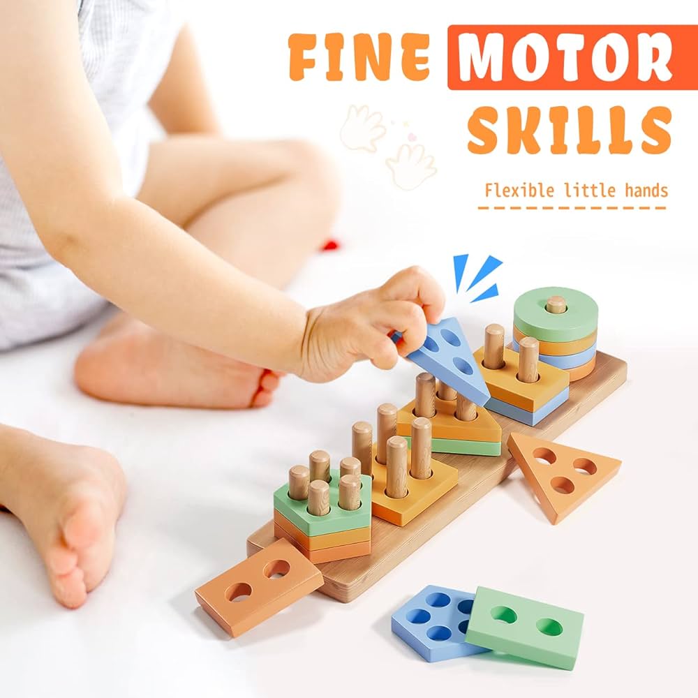 Montessori Toys For 1 2 3 Year Old Boy Girl, Toys For Ages 2-4 Toddlers Kids Baby, 1 2 Year Old Birthday Gifts, Wooden Learning Puzzles Shape Sorter Toy For Toddlers 1-3 For Sale | North Las Vegas, NV | Nellis Auction