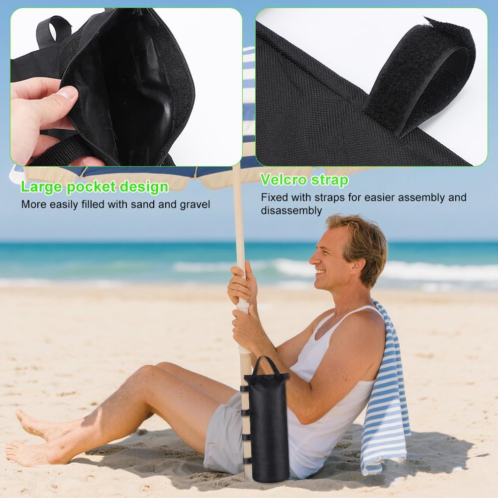 8 Bolsas de Arena para cenador, 50 x 20 cm, Bolsas de Arena Oxford 800D para Rellenar, Pesos para Carpa, 12 kg, Bolsa de Arena con Doble Costura, Peso para Tienda de Arena para jardín, Playa, Tienda
