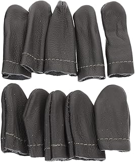 ULDIGI 10pcs Pin Cutting Kitchen Cot Felting Finger Anti-Scratch Leather Wool Needles Cover Sewing Reusable Fingertip Sleeve DIY Accessories Knitting Comfortable Thimble Quilting Pad