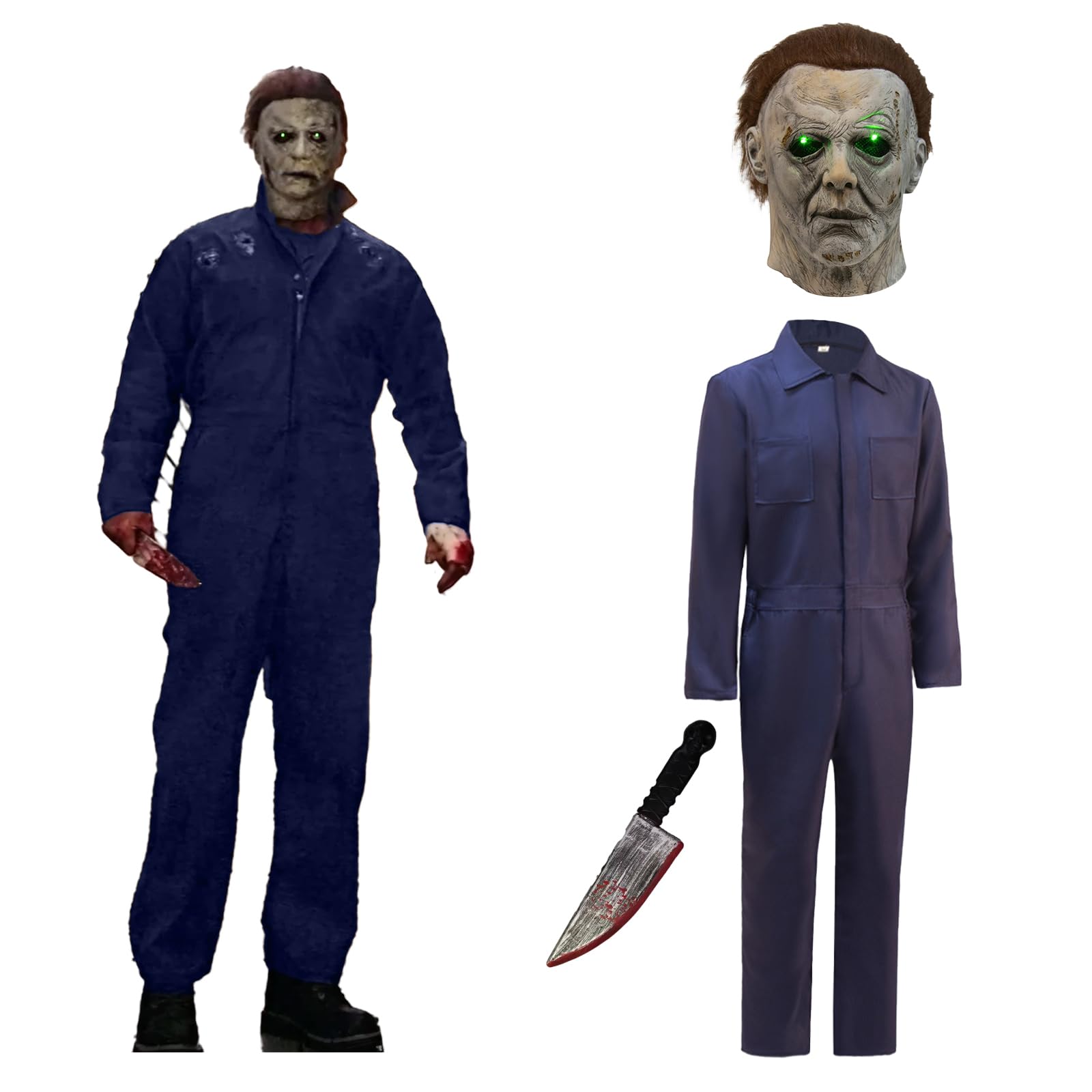 JOYEARMike Myers Costume，Terrify the Crowd with the Authentic– Perfect Halloween Outfit for Horror Enthusiasts!