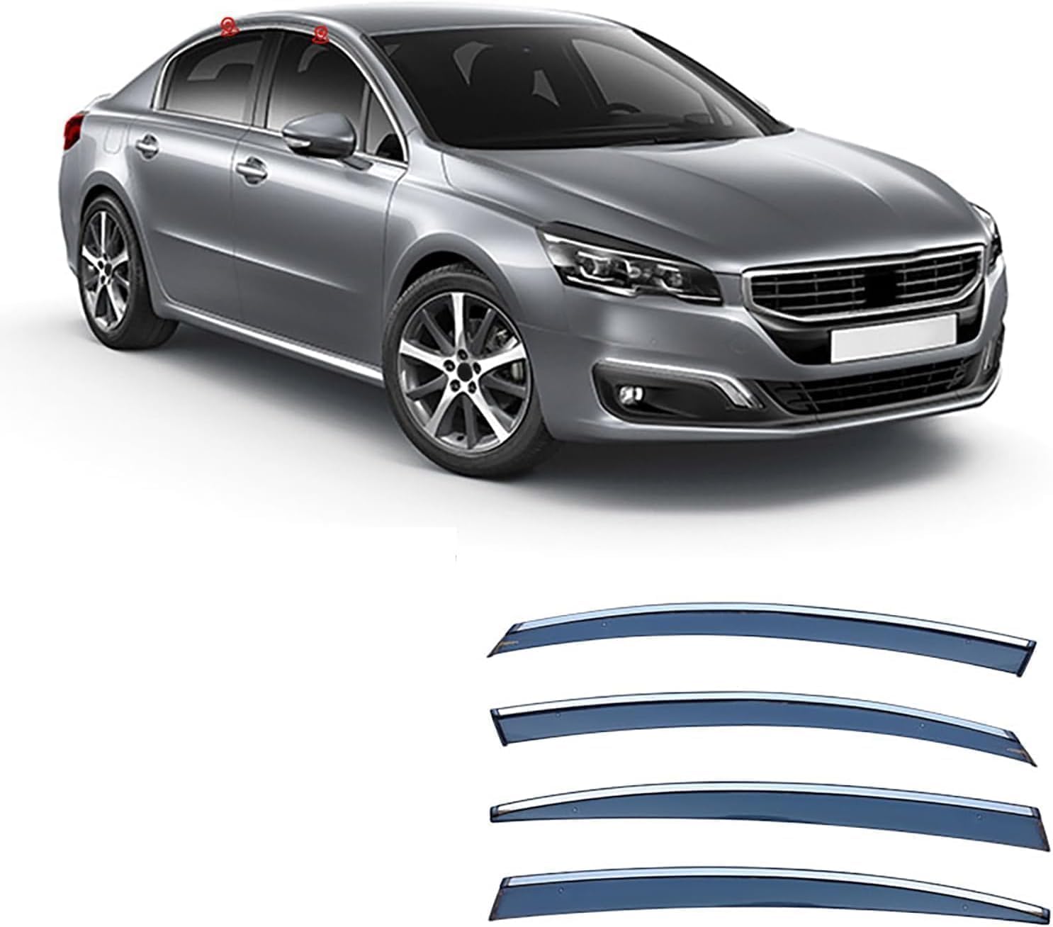 PYSyansu Car Window Wind Deflectors for Peugeot 508 MK1-W23 2010-2018 Wind Rain Guards Car Side Window Rain Shield Car Accessories