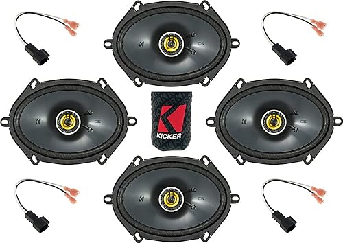 KICKER Altavoces de 6 x 8 pulgadas para Ford F-150 1999-2014 Kit de actualización - Paquete de 4 unidades de la serie CS con arnés, audio coaxial
