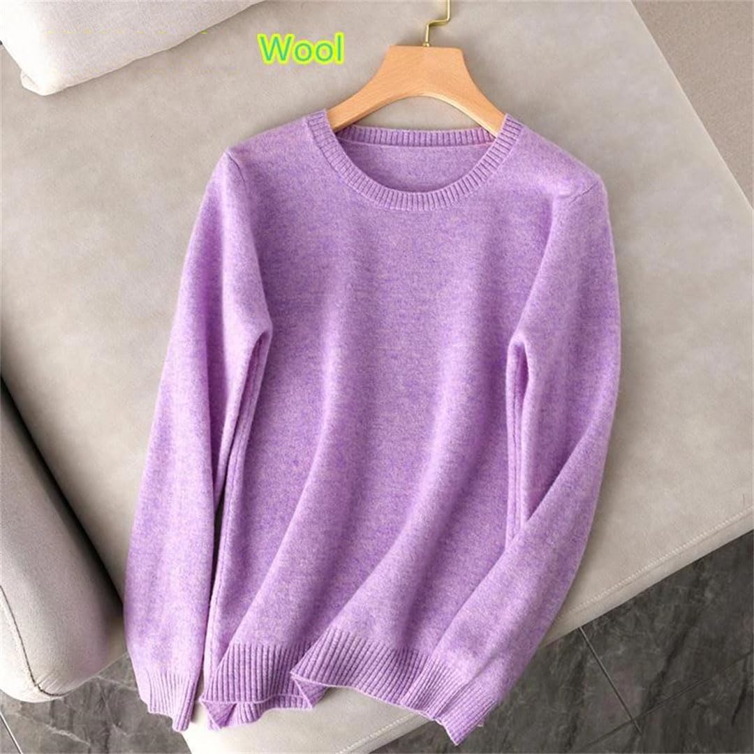 Vogrtcc Pullover da Donna Maglione Lavorato A Maglia di Lana Autunno Inverno Maglioni