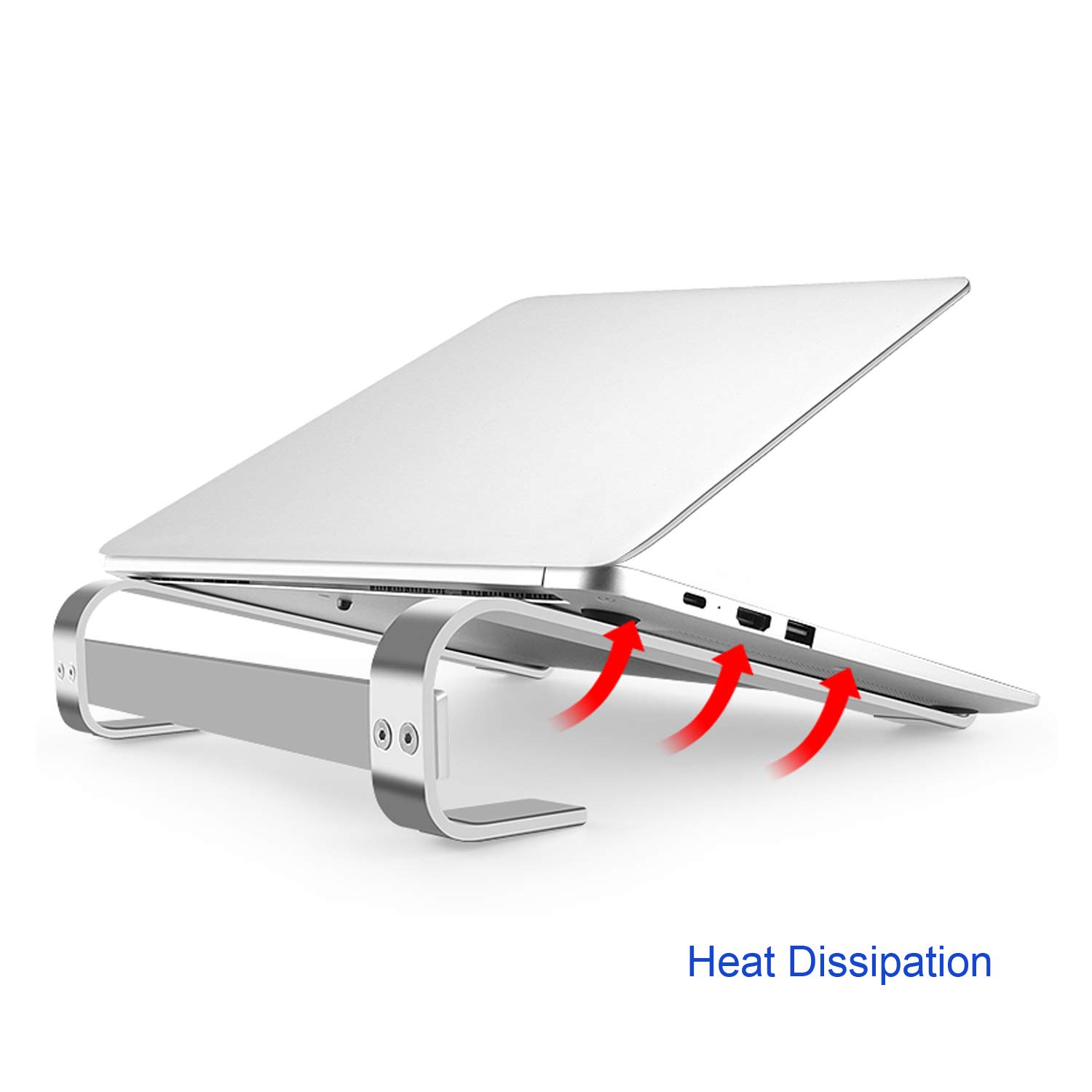 BESIGN LSX6N Support Ordinateur Portable Aluminium - Réglable 10-15.6 Pouces, Ergonomique, Noir