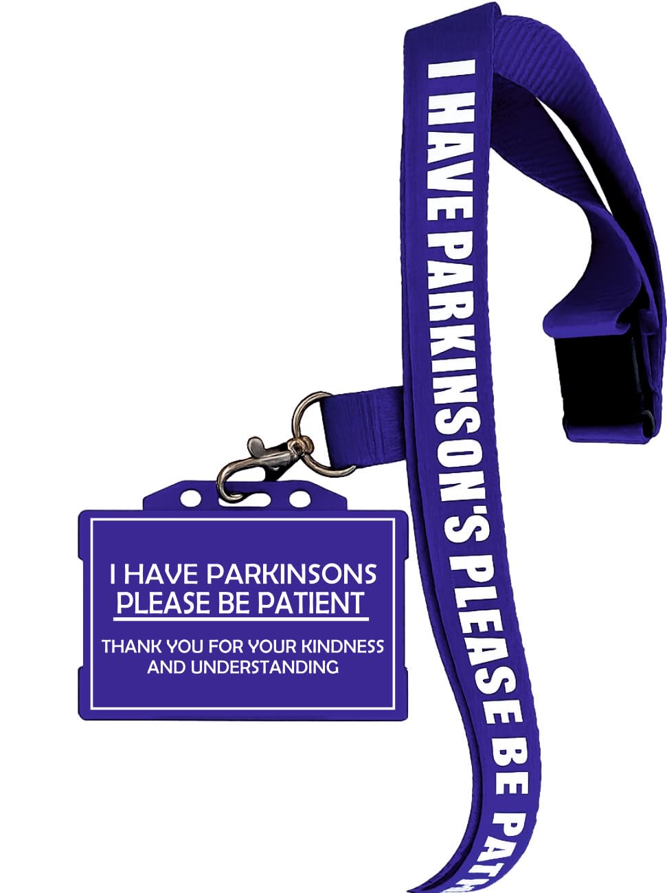 printedproducts I HAVE PARKINSON'S PLEASE BE PATIENT Lanyard with card and ID card holder