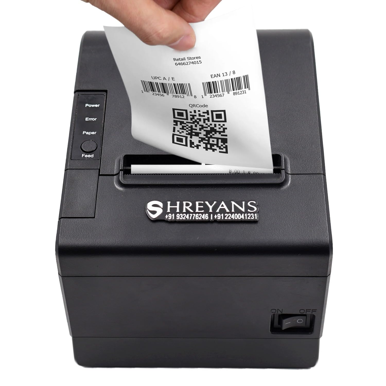 SHREYANS80mm Thermal Receipt Printer with Auto Cutter,Compatible with ESC/POS/Star Print Commands (USB+LAN)