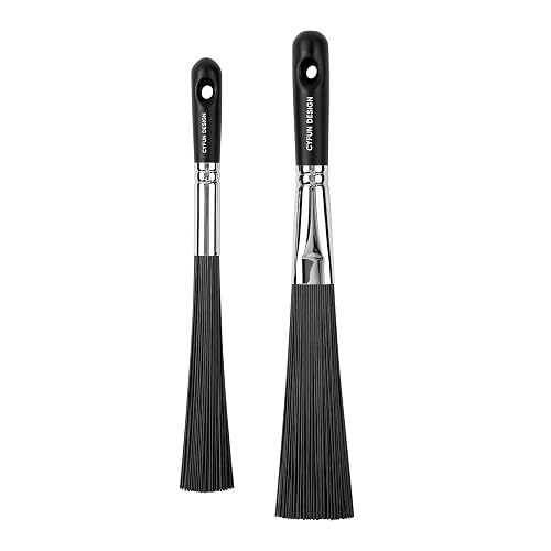 2 Pcs Splatter Brush, Ink Splatter Brush, Abstract Art Brush for Adding Speckles Splatters Spots, for Use with Ink, Thinned Acrylics, or Other Fluid Mediums, Card Making DIY Project Scrapbooking Tool
