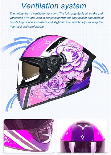 Miniatura 2 de Casco de motocicleta de cara completa, aprobado por DOT, para motocicleta, ciclomotor, carreras de calle, casco de choque, hombres y mujeres