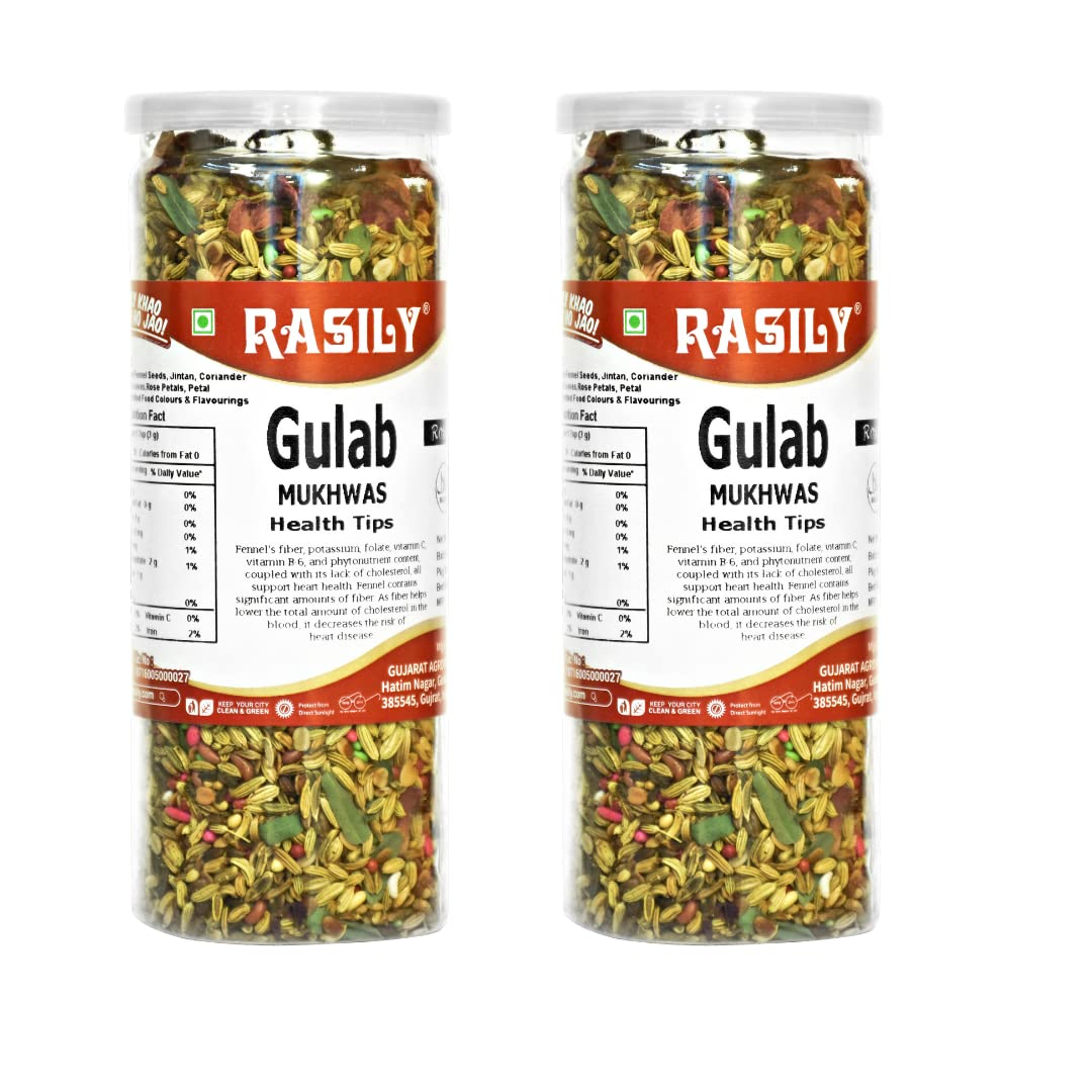 Rasily Organic Fresh Shahi Gulab Mukhwas, Traditional Mouth Freshener Mukhwas Mix Mouth Freshener Digestive and Hygienically Packed After-Meal Snack. (Pack of 2) (B08F3K4LXF) Amazon Price History, Amazon Price Tracker