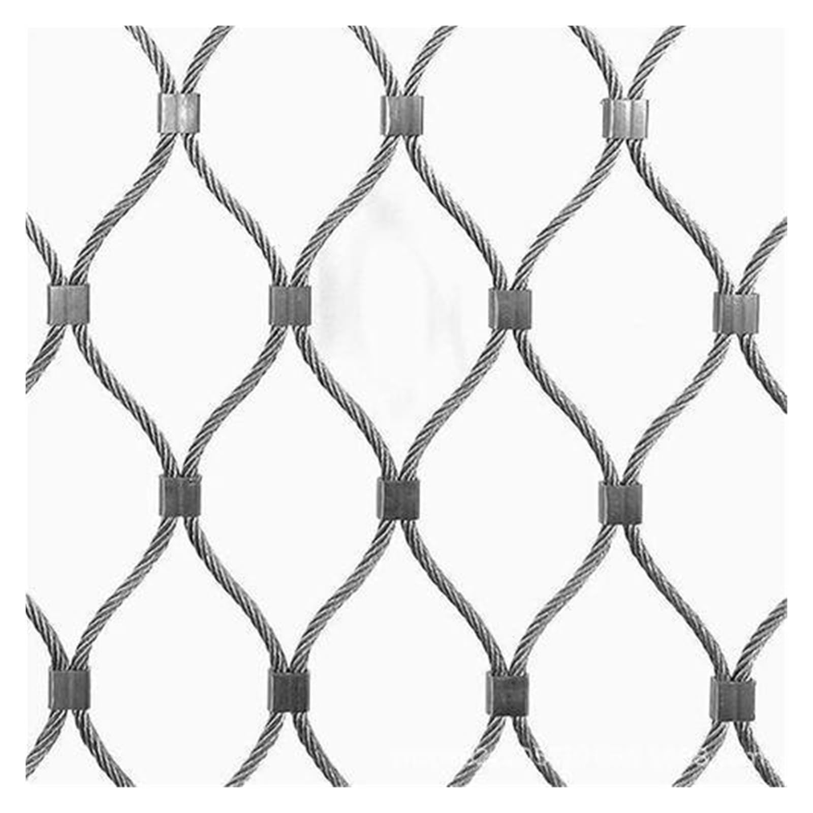 Filet de sécurité en acier inoxydable pour clôture de jardin, volaille, filet de sécurité anti-chute pour jardins et zoos (2 x 10 m)