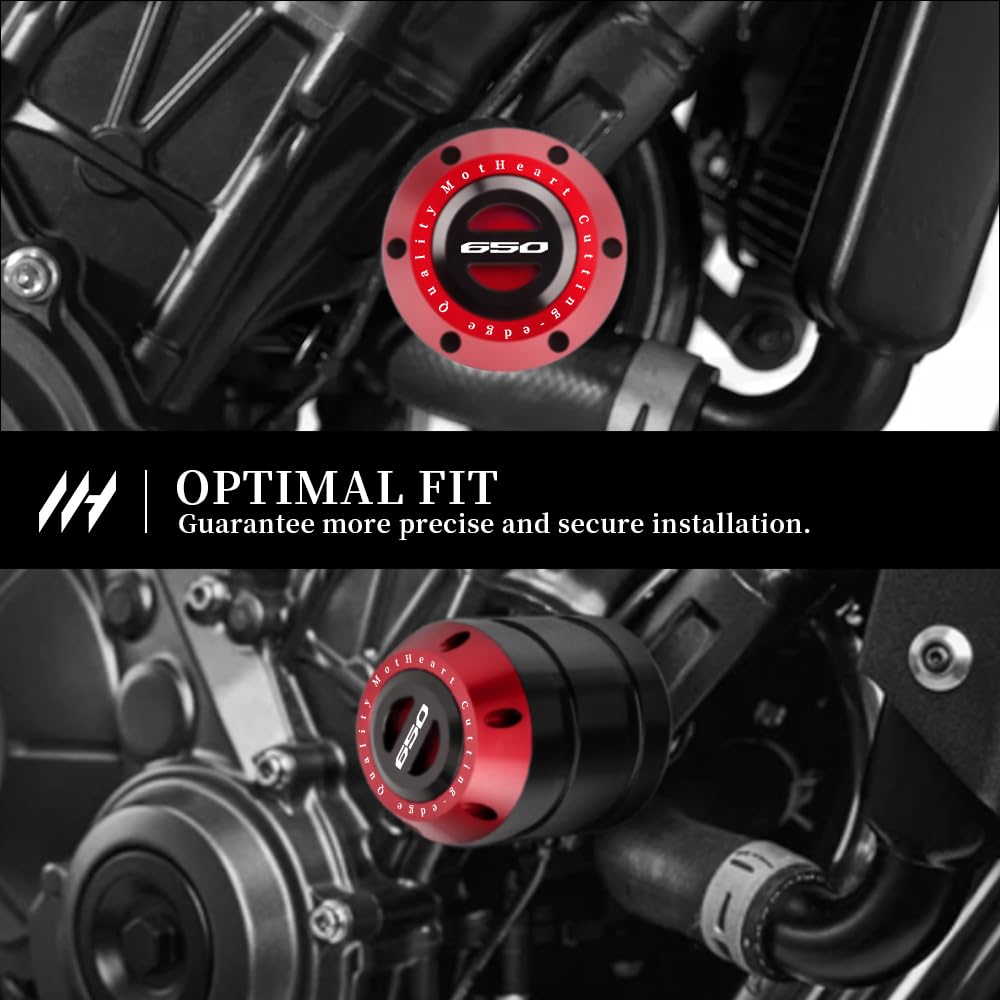 Motorrad Rahmenprotektoren für CB 650R 2019-2025 Sturzpads Sturzschutz Kipp-Schutz cb650r Zubehör (Rot)