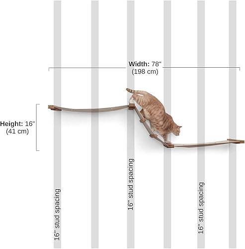 Miniatura 5 de CatastrophiCreations Deluxe Raceway  Estantería de pared con hamaca de varios niveles