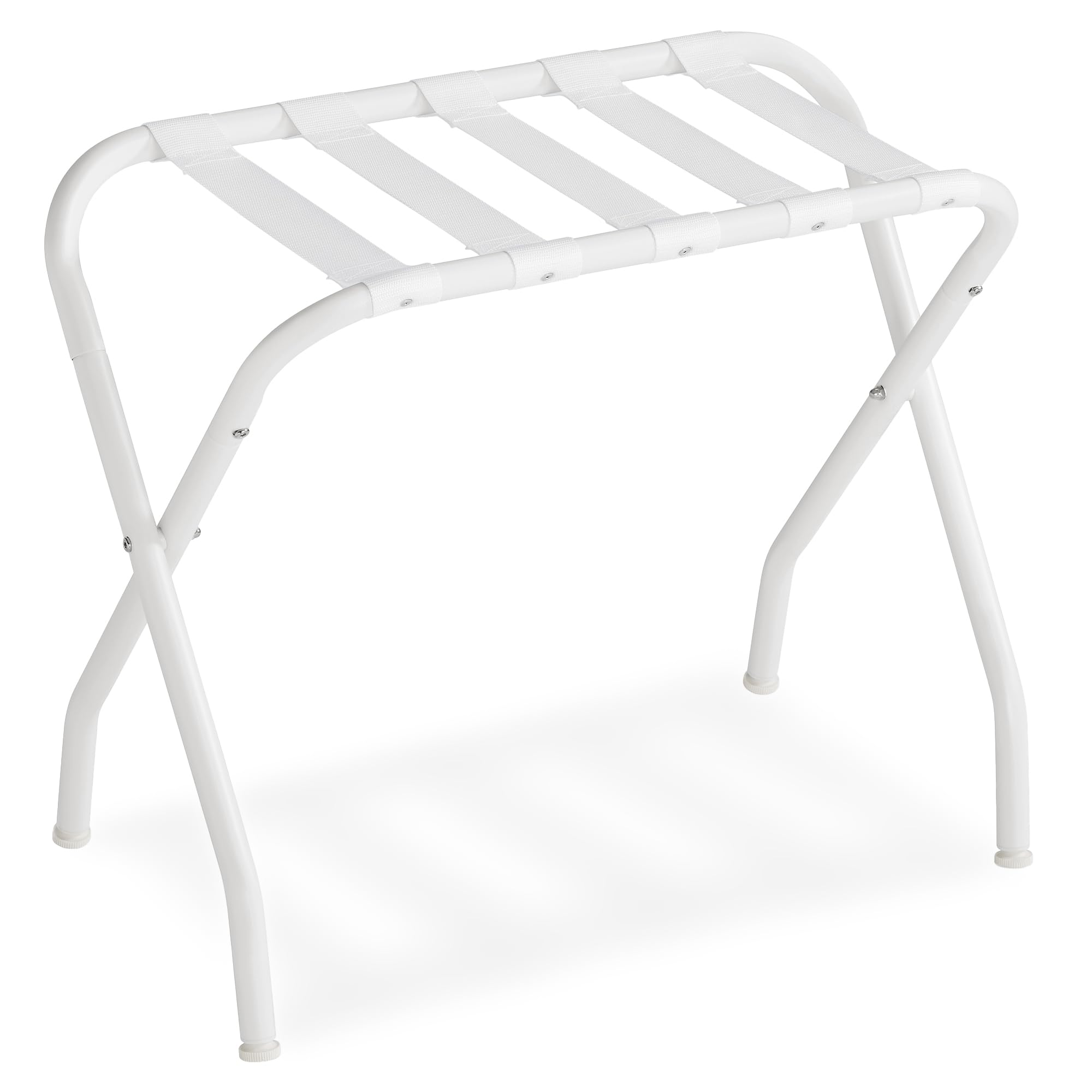 SONGMICS Luggage Rack, Luggage Rack for Guest Room, Suitcase Stand, Steel Frame, Foldable, for Bedroom, Cloud White URLR064W01 White 1 Pack