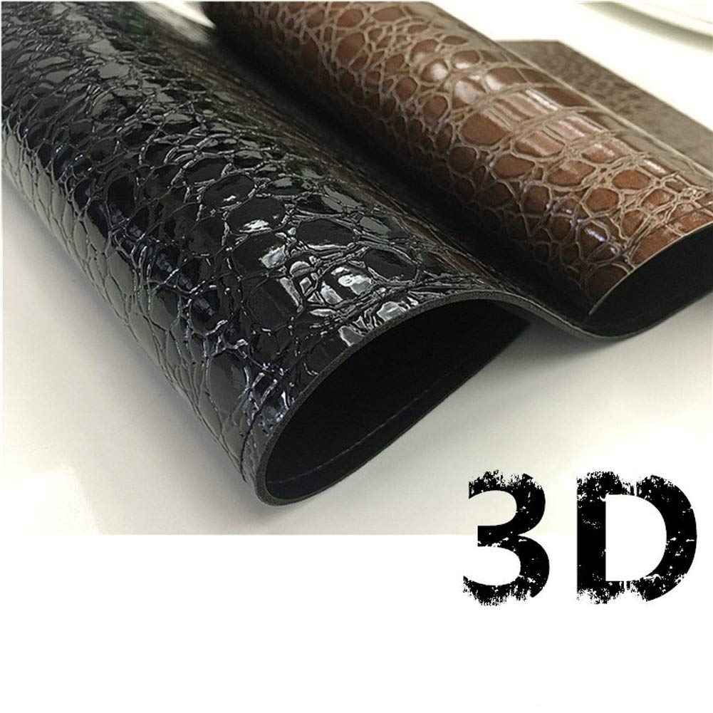 Bento Tovagliette in Pelle Artificiale, Pelle di Coccodrillo Sguardo Tovagliette Lavabile Premium Tischsetsabwischbar Facile Pelle di Coccodrillo Cura di Stampa (4Blatt),Nero
