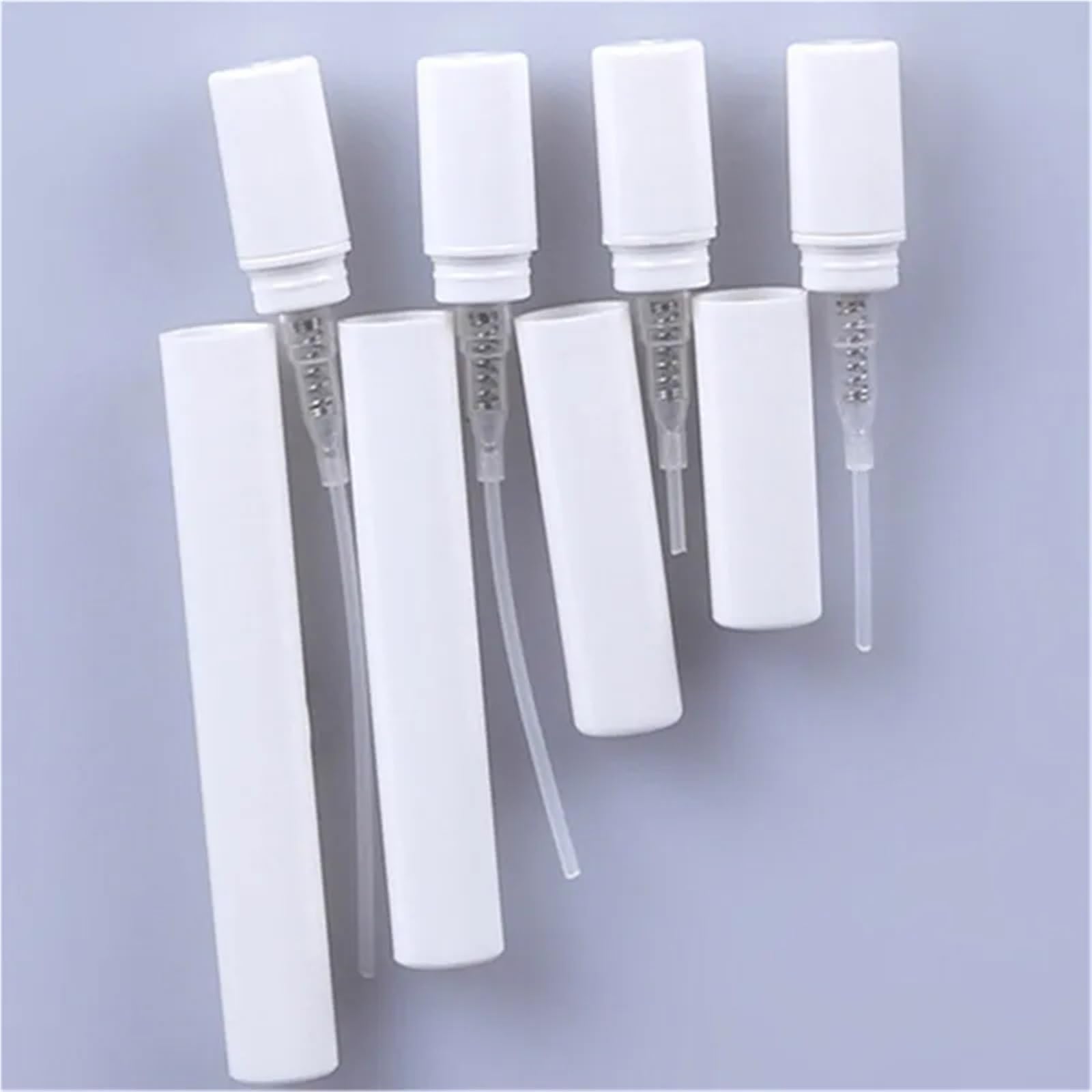 Atomizador Perfume 100 unidades de 2 ml, 3,0, 4, 5, rosa, blanco y negro, plástico transparente, for perfume, atomizador muestra(Black,5ml)