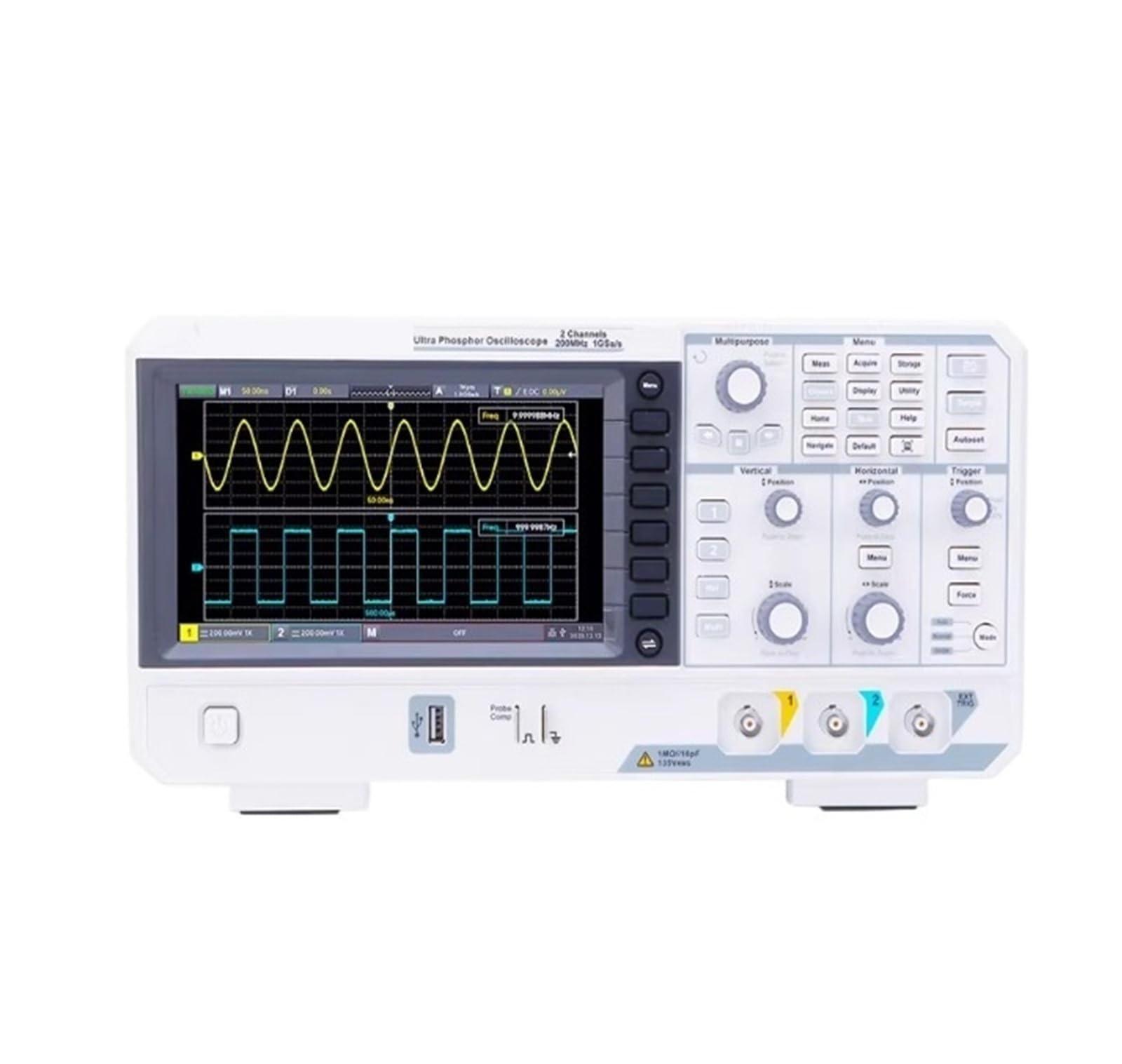 Osciloscopio digital UPO6202N Doble canal 200 MHz Ancho de banda 1GS/s