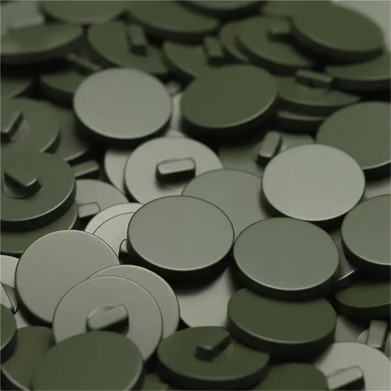 botones, Paquete de 12 botones resina con mango, multicolor, 18 mm y 25(Olive Green,18mm)