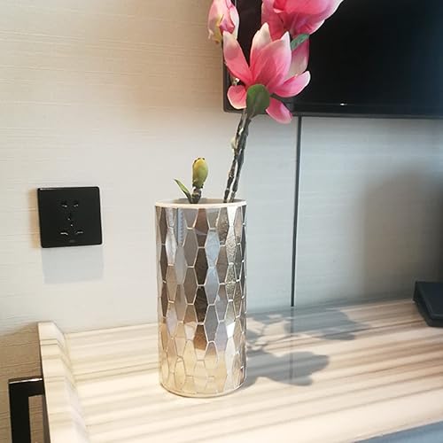 Miniatura 2 de Mosaic Flower Vase for Home Decor, 7.9" Handmade Decorative Vases Table Centerpiece Container for Wedding Banquet, Dried Flower and Artifical Flowers