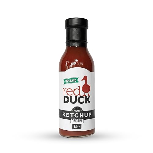 Red Duck Ketchup orgánico original, sin gluten, totalmente natural, 14 onzas