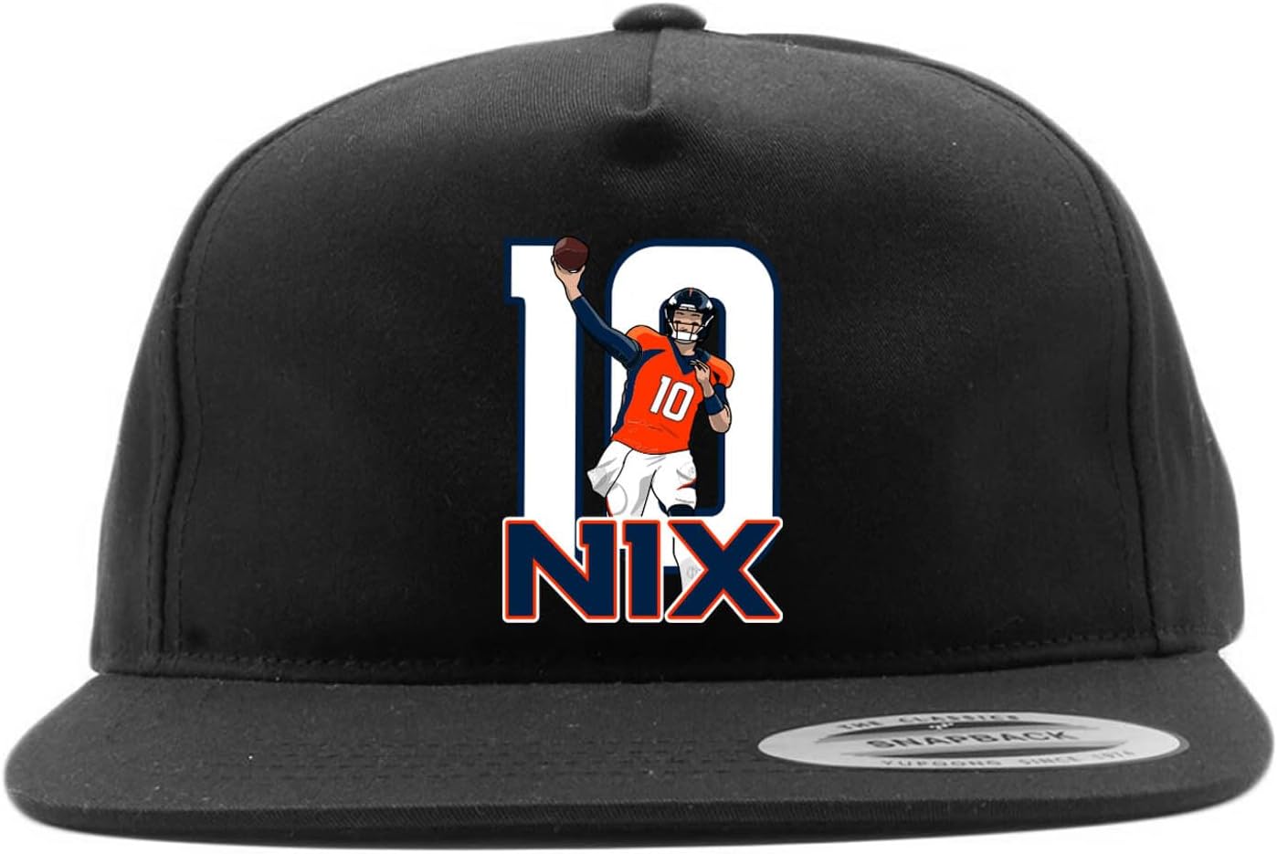 Snapback Bo Nix 10 Denver Hat Orange
