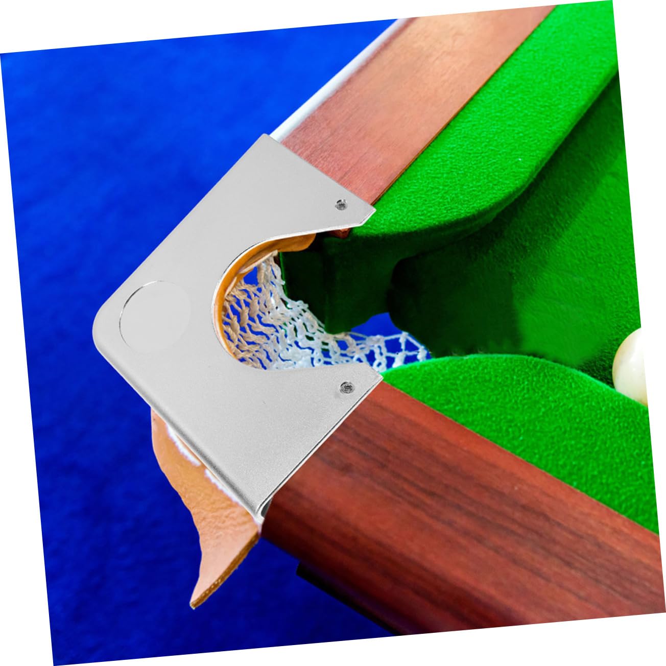 BESPORTBLE 1set Pool Table Chrome Corners Table Corner Accessory Corner Plate Accessory Billiard Table Corner Guard Plate Billiard Accessories Snooker Table Hardware Resin Hard Glue 4pcs