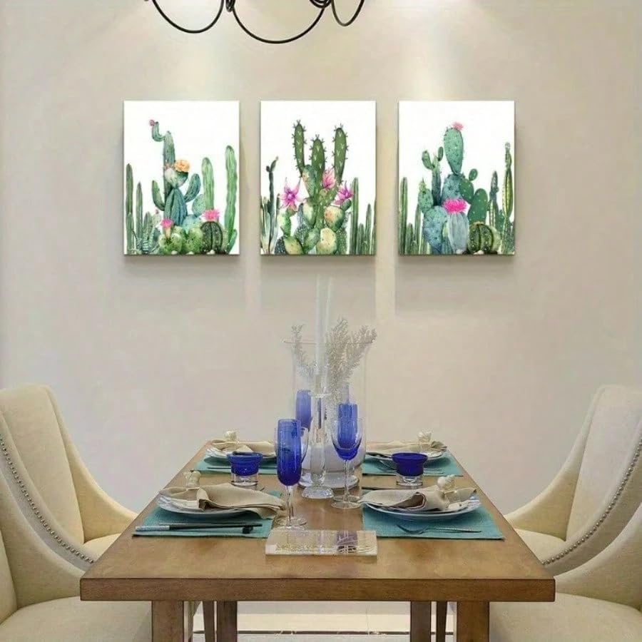 Toile cactus aquarelle haut de gamme art abstrait moderne 60x80cm