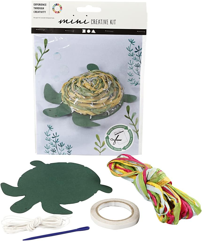 Creativ Company Recycling Mini Creative Kit - Underwater World/Sustainability - Turtle Design - Product Packaging Included