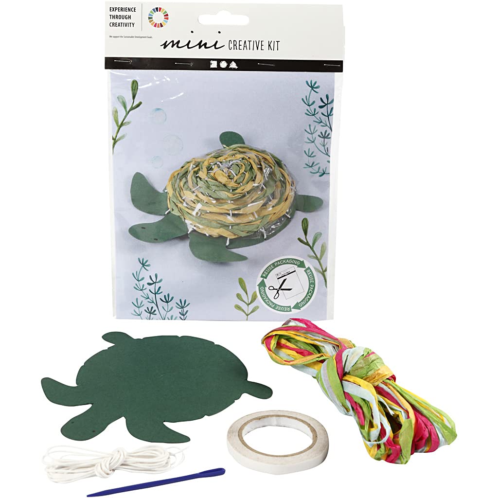 Creativ Company Recycling Mini Creative Kit - Underwater World/Sustainability - Turtle Design - Product Packaging Included