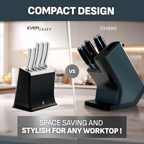 Tefal EverSharp Pro 5-Piece Kitchen Knife Block with Integrated Sharpener - 7